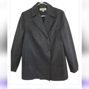 Emanuel Ungaro Vintage cotton blend double breasted lightweight peacoat Sz S